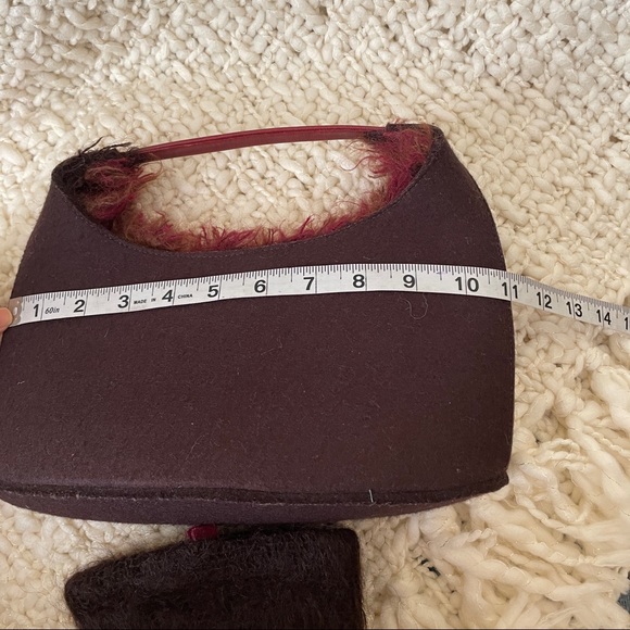 NWOT Comolette El Bichagâse Paris felt wine purse - Picture 8 of 11